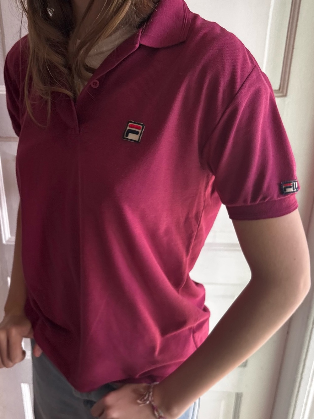 Vintage FiLA Biella-Italia Tennis Polo
Burgundy Pico Mesh
L